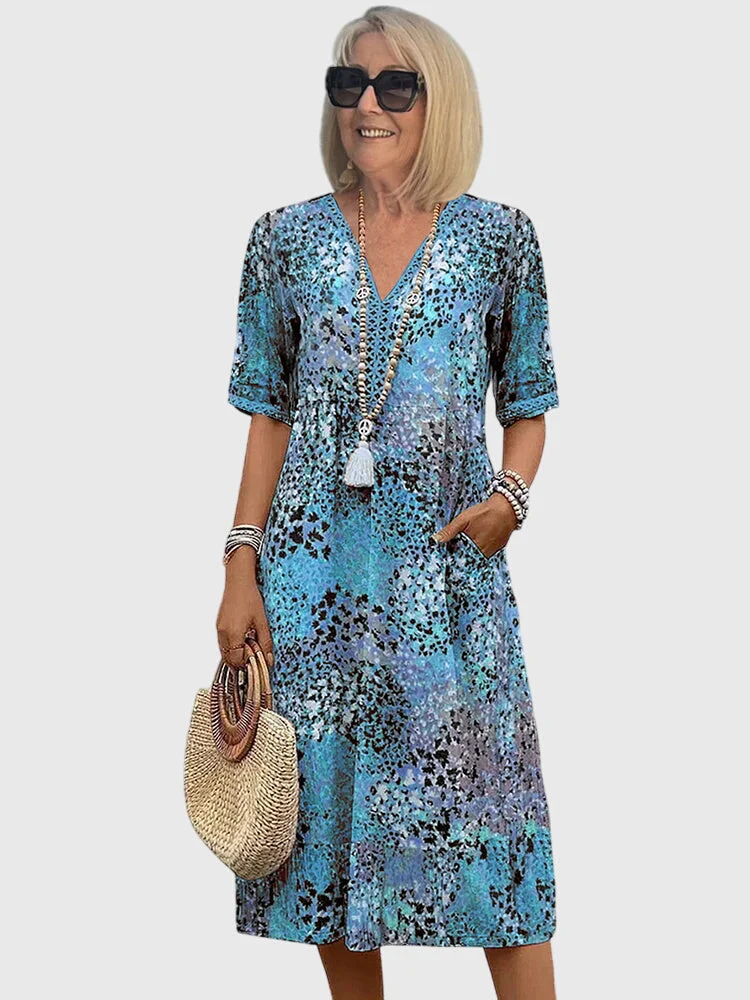 Elegantes florales Midikleid für Frauen - Perfekt für Sommeranlässe - Image 5