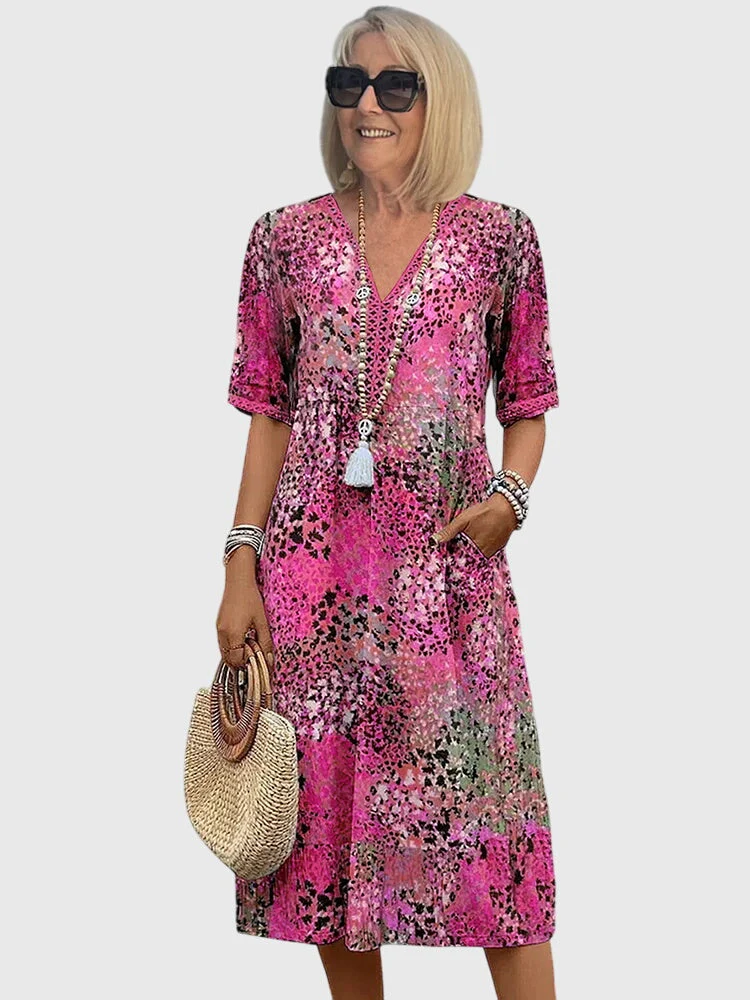 Elegantes florales Midikleid für Frauen - Perfekt für Sommeranlässe - Image 6