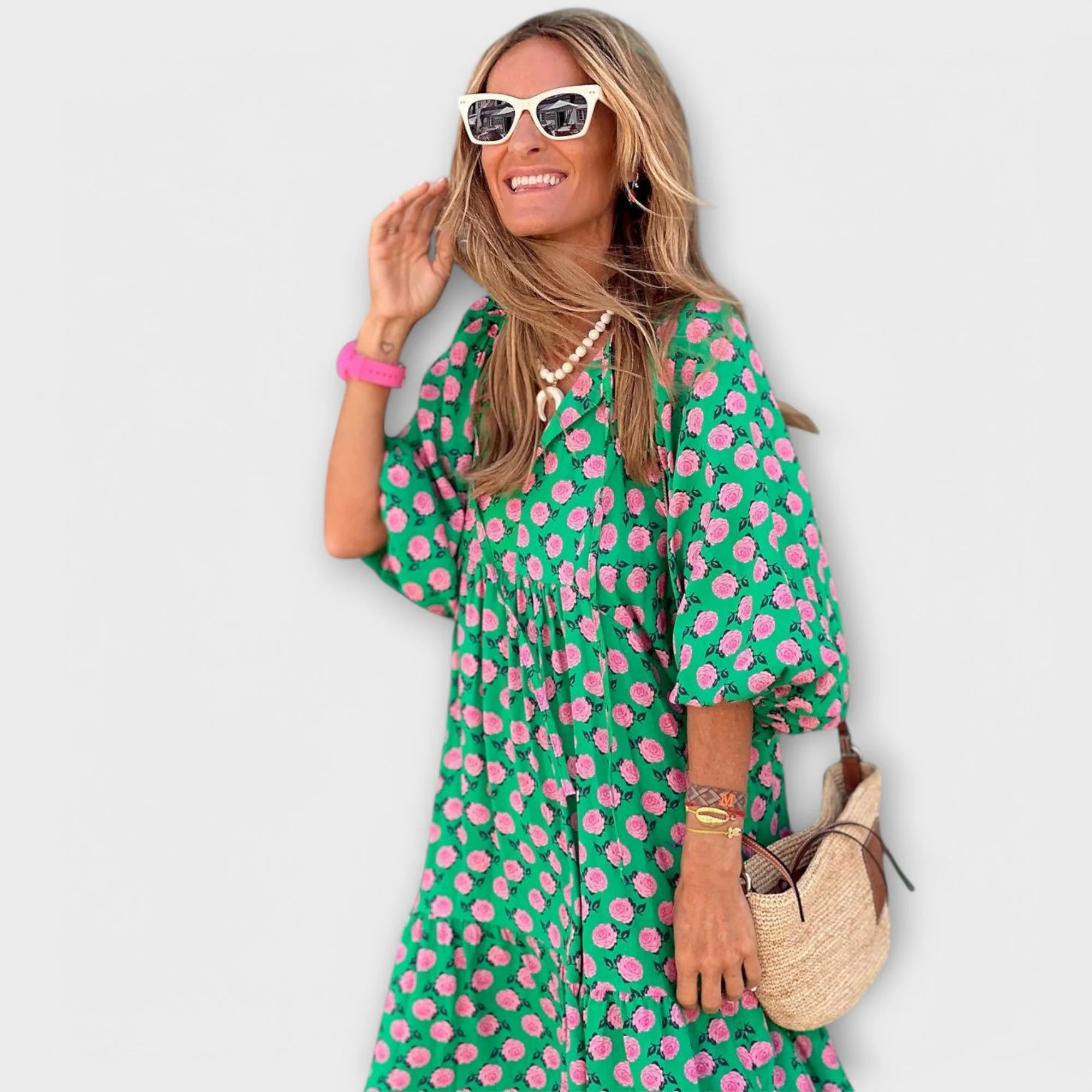 Elegantes geometrisches Maxikleid - Image 5