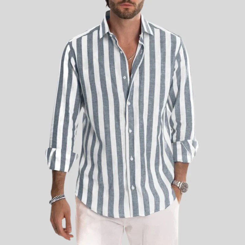 Elegantes gestreiftes Sommerhemd  - Theophil - Image 4