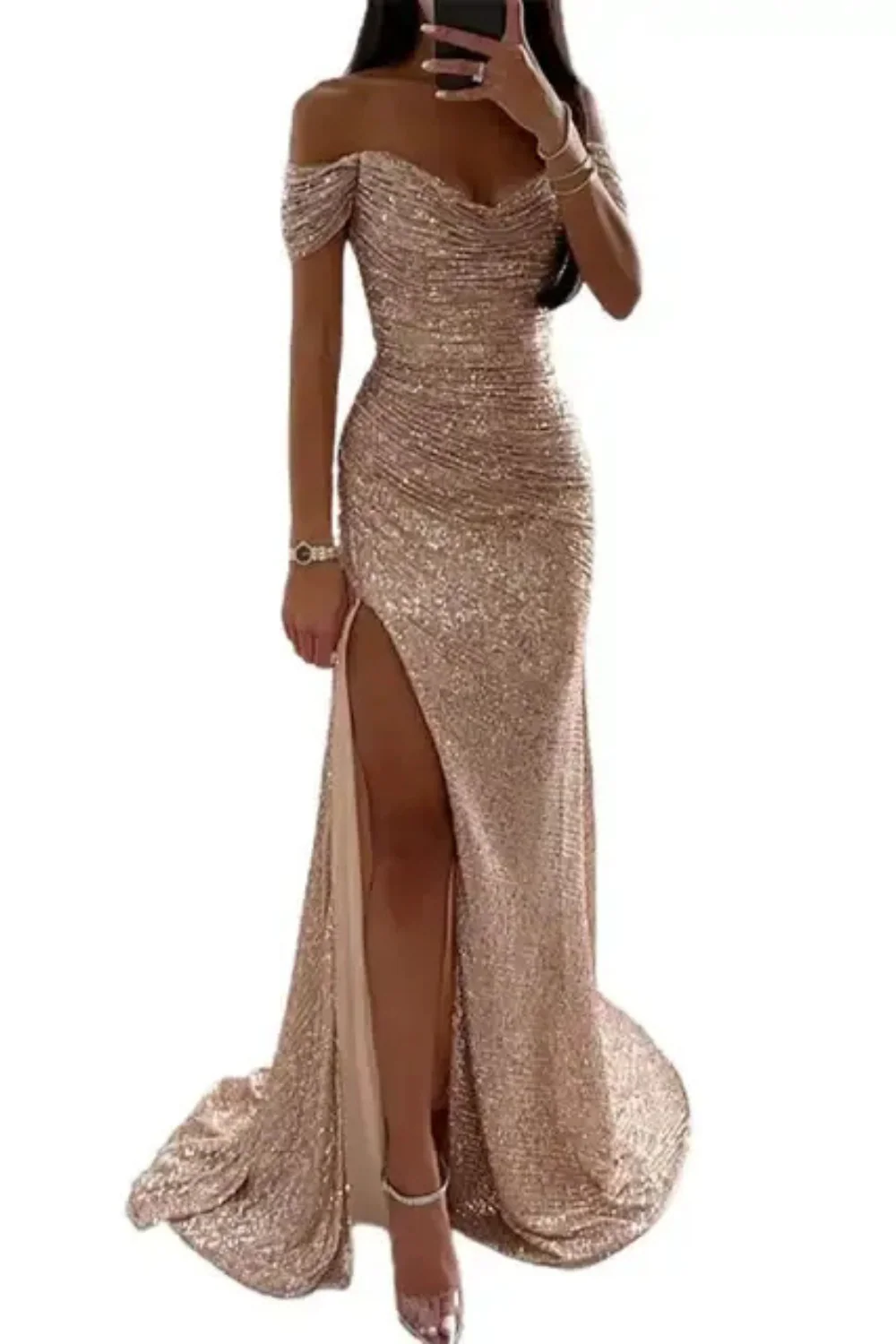 Elegantes Glitzer-Abendkleid für Damen | Maxi - Image 5