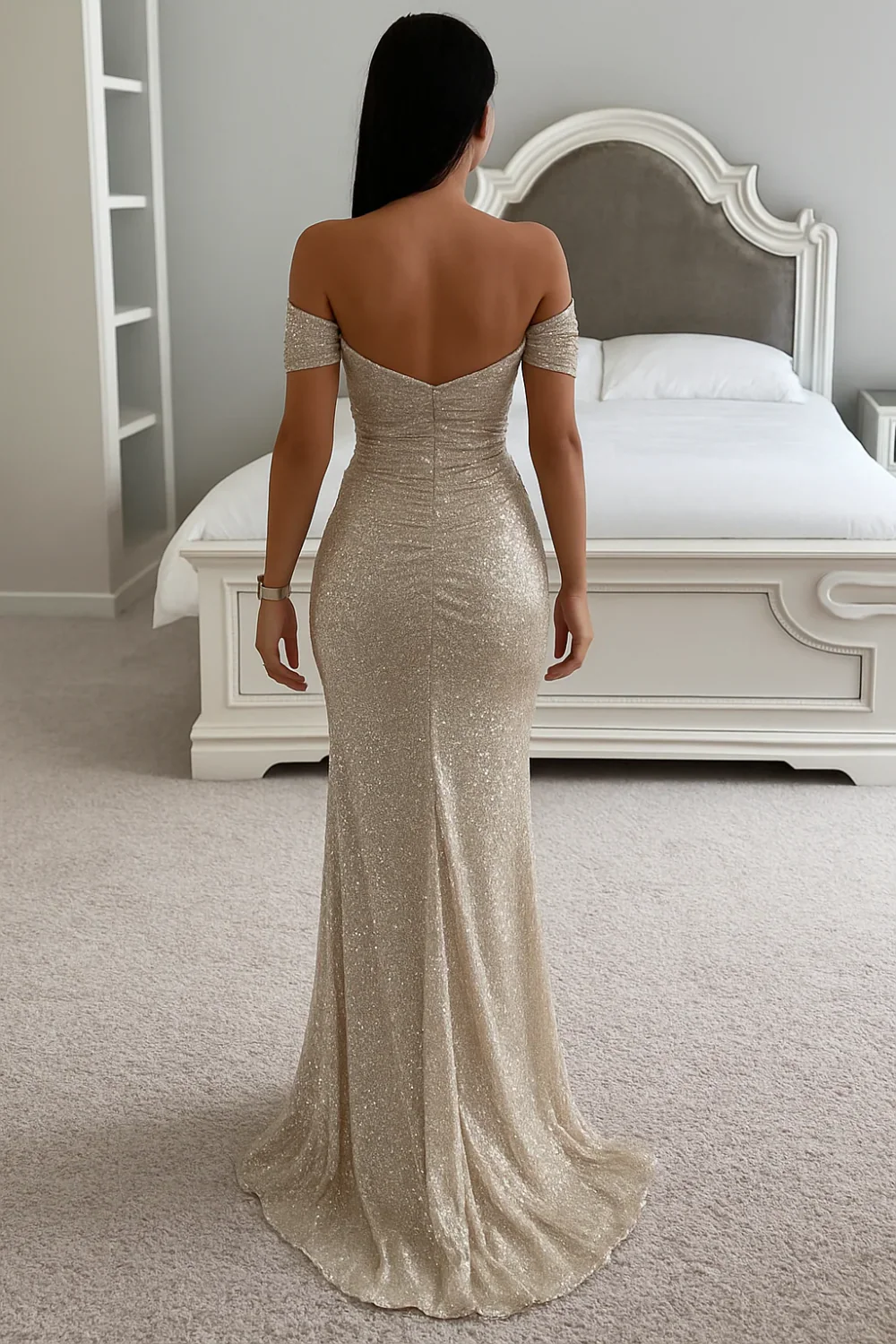 Elegantes Glitzer-Abendkleid für Damen | Maxi - Image 8