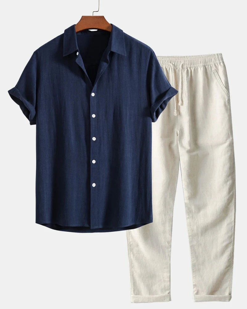 Elegantes Hemd- und Hosenset für Herren | Moderner - Image 3