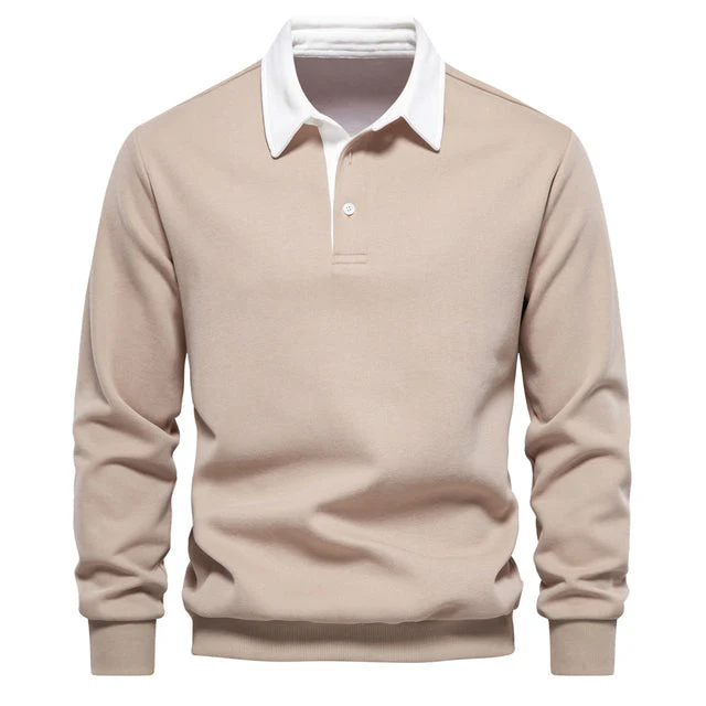 Elegantes Herren-Langarm-Poloshirt – klassischer Kragen für Freizeit und Business - Image 7