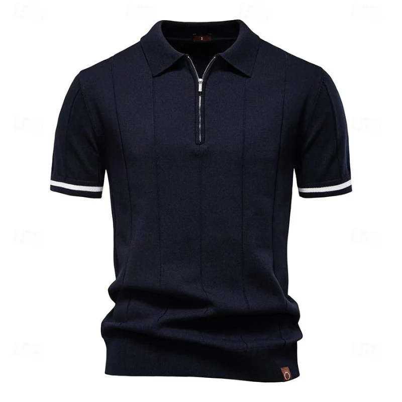 Elegantes Herren-Poloshirt mit Reißverschluss | Kurzarm - Image 2