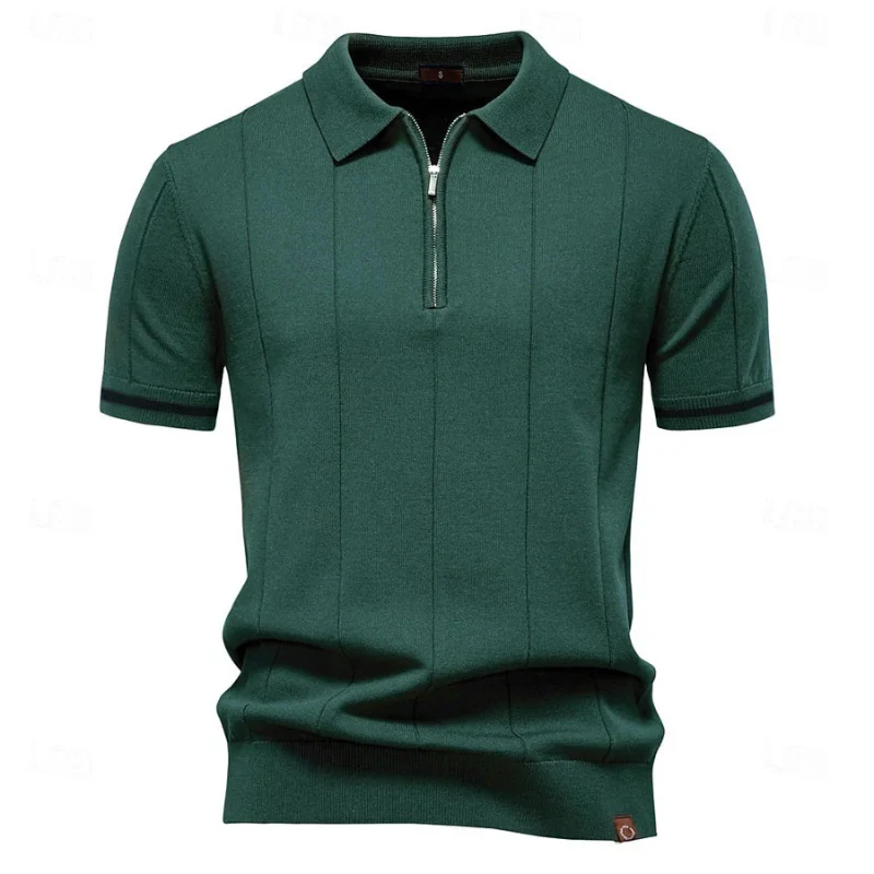 Elegantes Herren-Poloshirt mit Reißverschluss | Kurzarm - Image 4