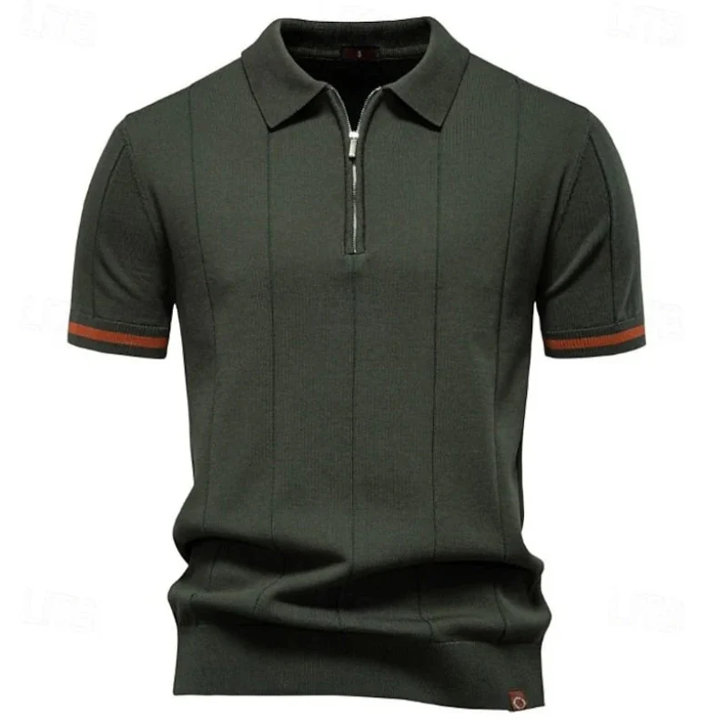 Elegantes Herren-Poloshirt mit Reißverschluss | Kurzarm - Image 5
