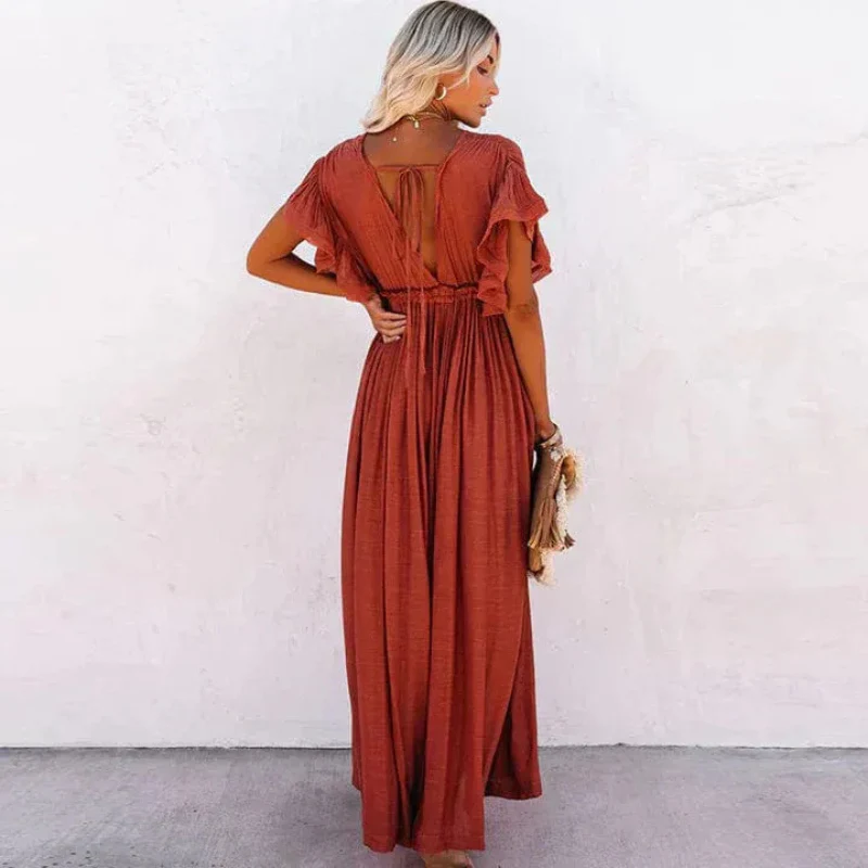 Elegantes langes Bohème-Sommerkleid für Damen | Maxi - Image 4