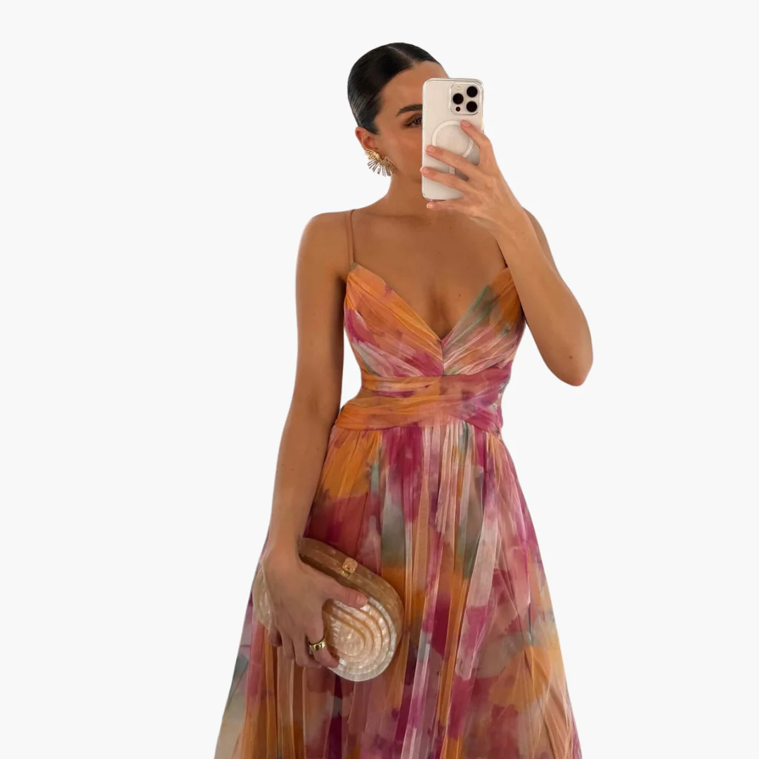 Elegantes Maxikleid für Damen mit - floralem Muster Glamourös - Image 3