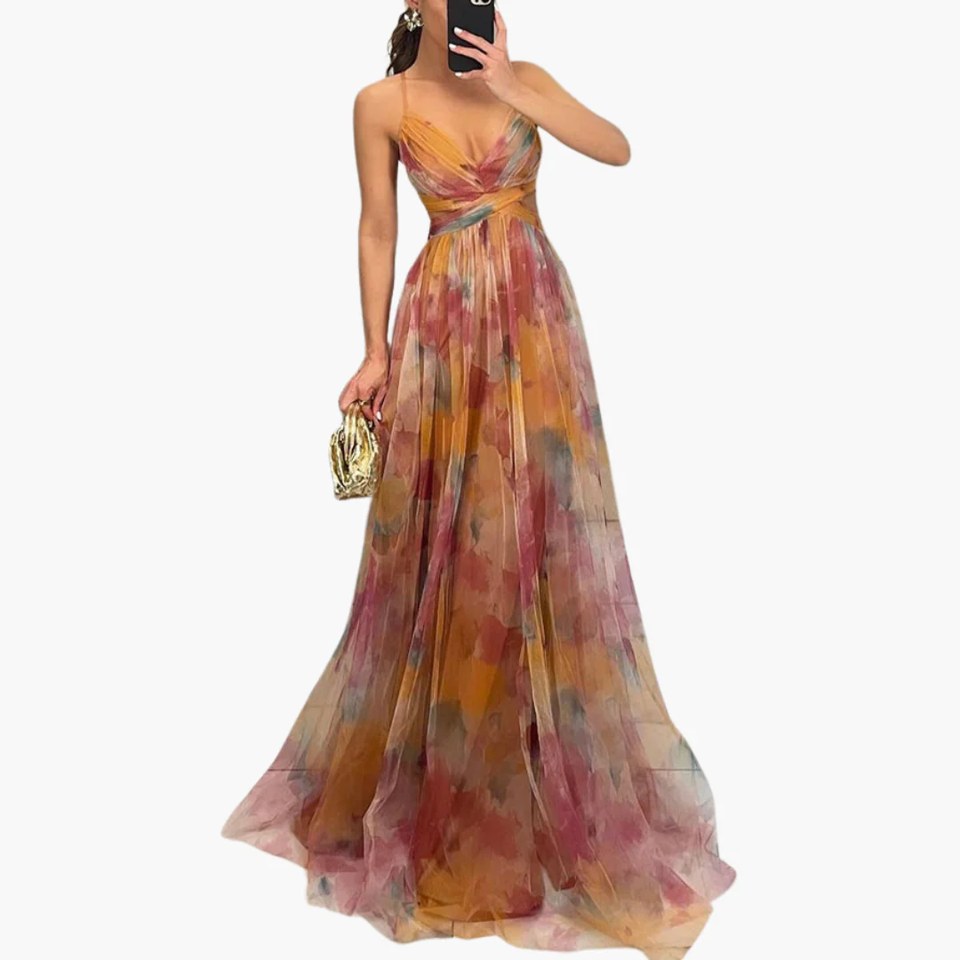 Elegantes Maxikleid für Damen mit - floralem Muster Glamourös - Image 5