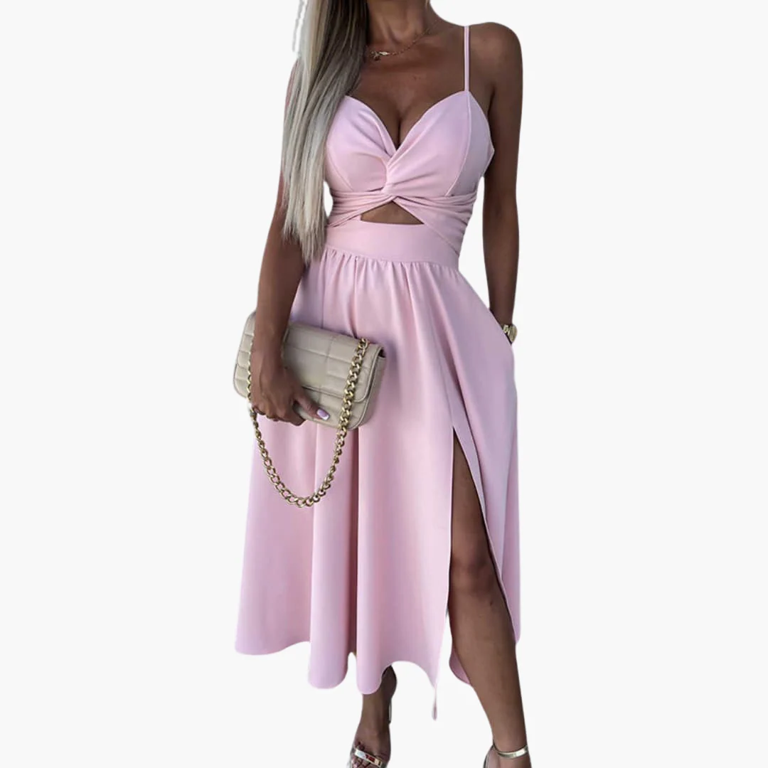 Elegantes Midikleid für Damen – Sommerkleid mit Trägern - Image 3