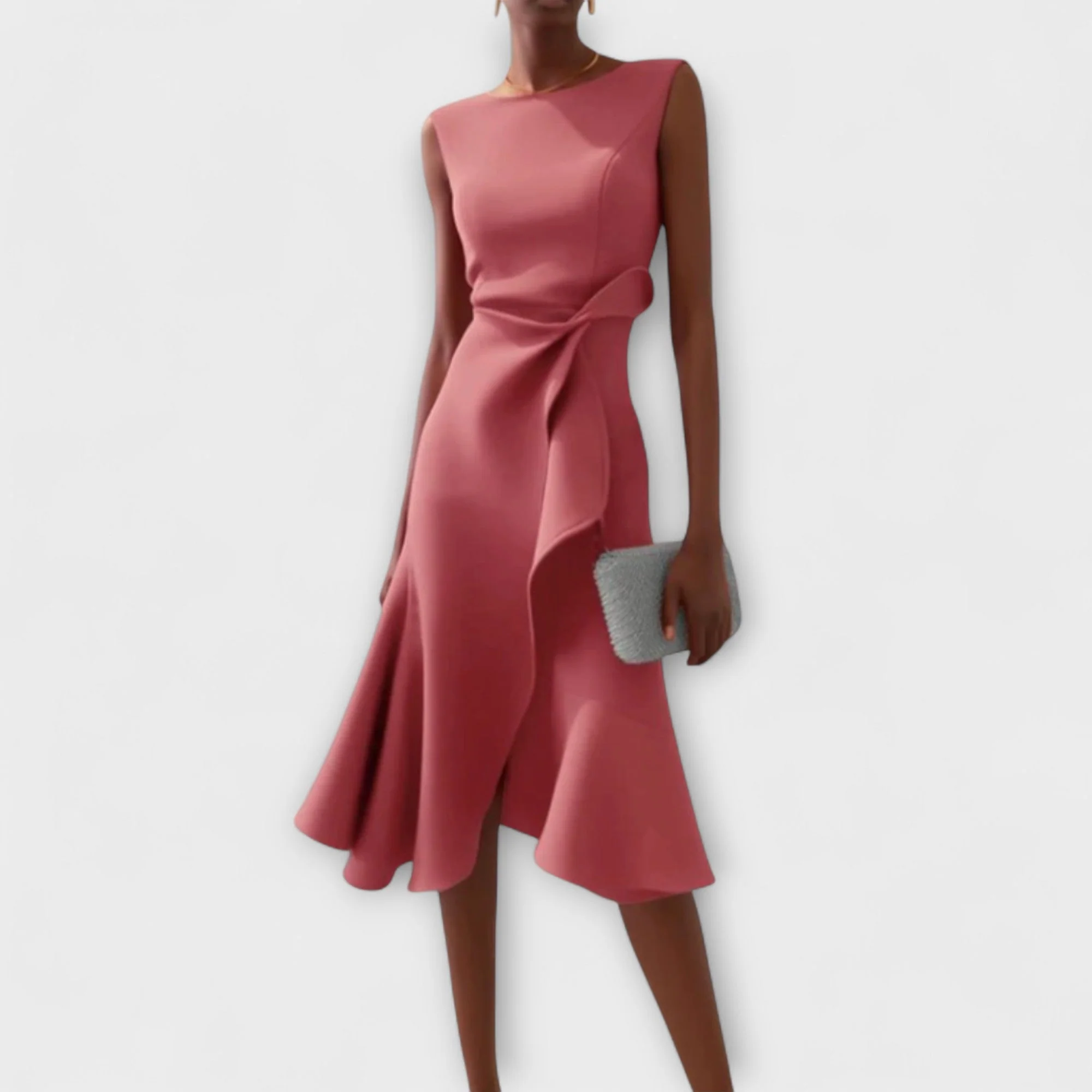 Elegantes Midikleid für Frauen – Asymmetrisches Design für besondere Anlässe - Image 4