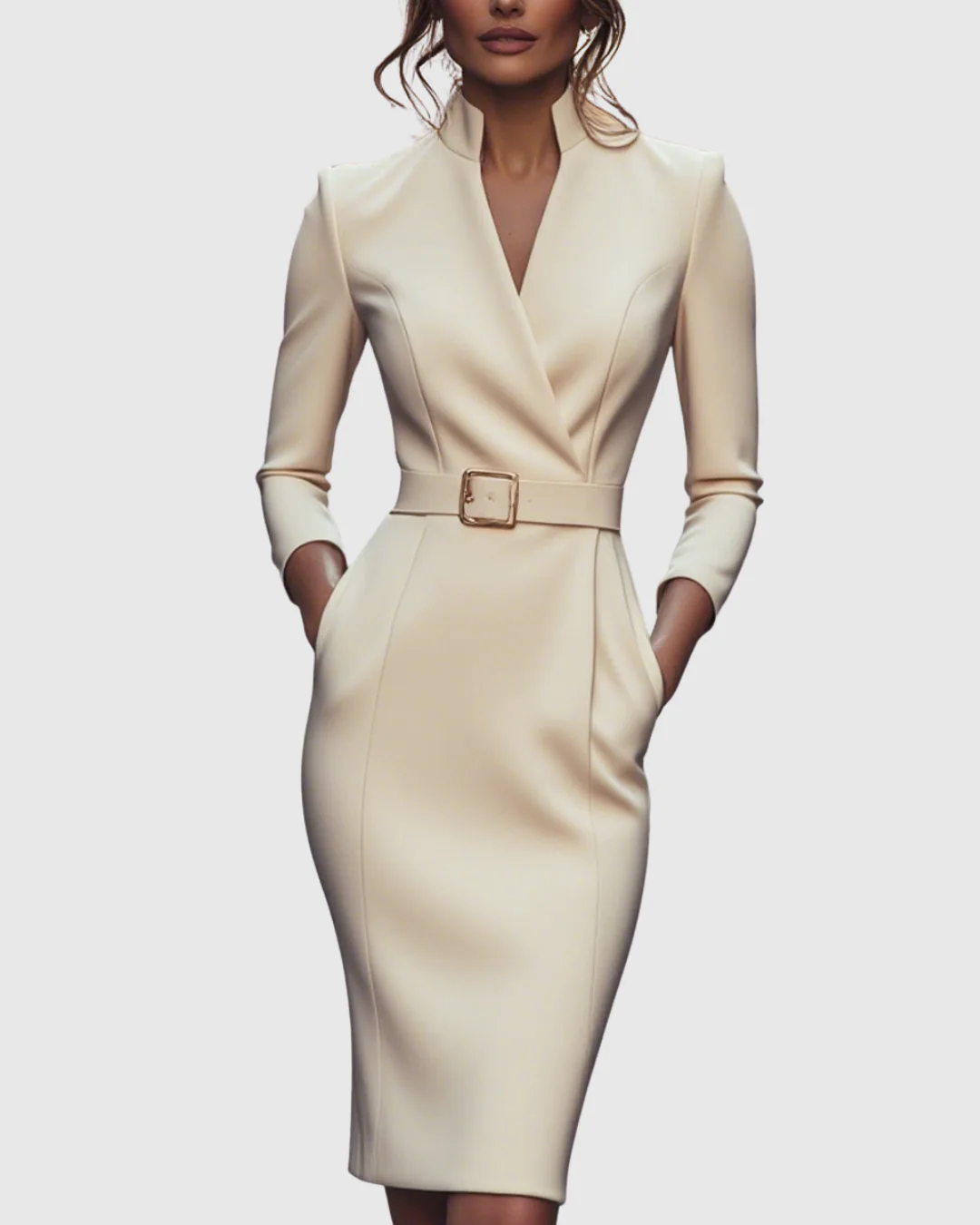 Elegantes Midikleid mit Wickelausschnitt für Damen - Vielseitig und Stilvoll - Image 10