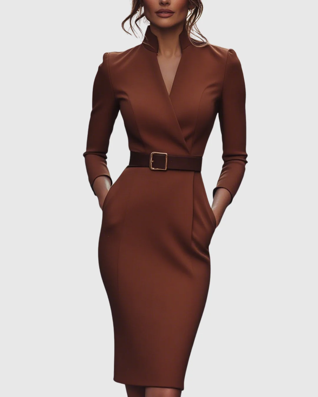 Elegantes Midikleid mit Wickelausschnitt für Damen - Vielseitig und Stilvoll - Image 13