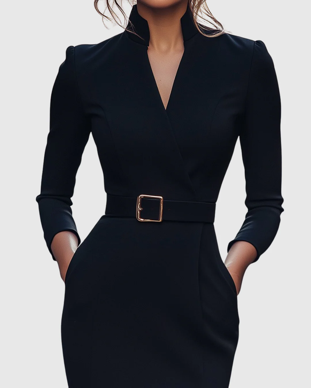 Elegantes Midikleid mit Wickelausschnitt für Damen - Vielseitig und Stilvoll - Image 2