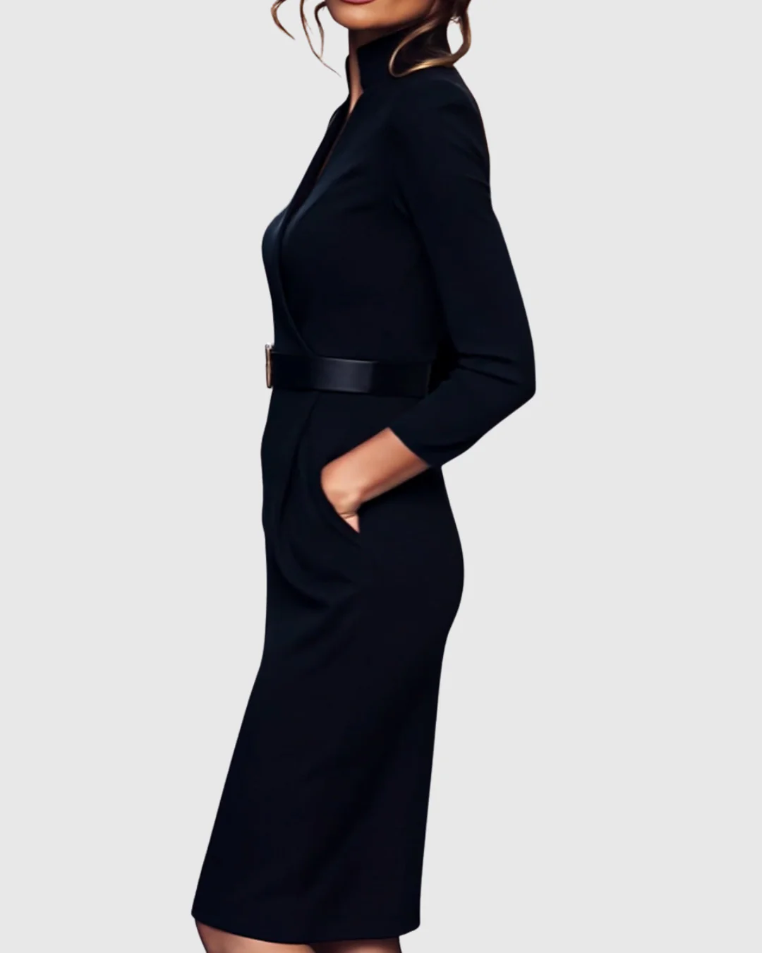 Elegantes Midikleid mit Wickelausschnitt für Damen - Vielseitig und Stilvoll - Image 4