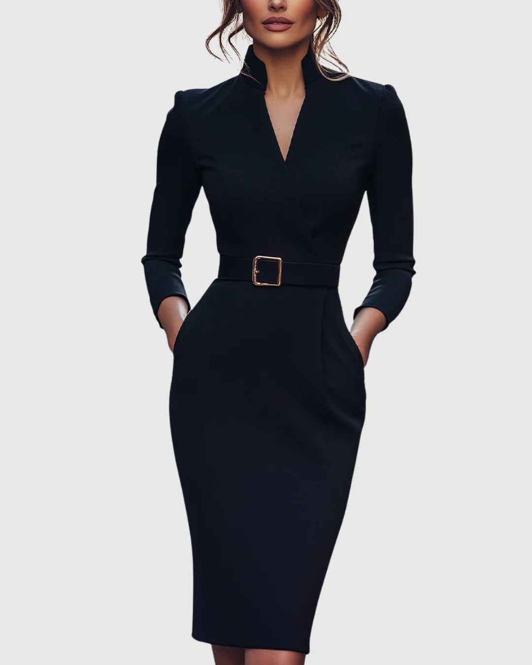 Elegantes Midikleid mit Wickelausschnitt für Damen - Vielseitig und Stilvoll - Image 7