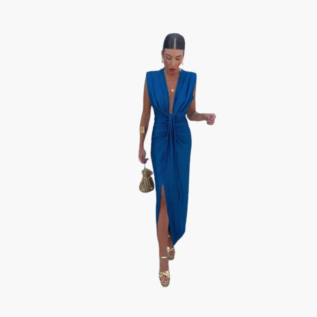 Elegantes Plisseekleid - Damen Maxikleid für festliche Anlässe - Image 4
