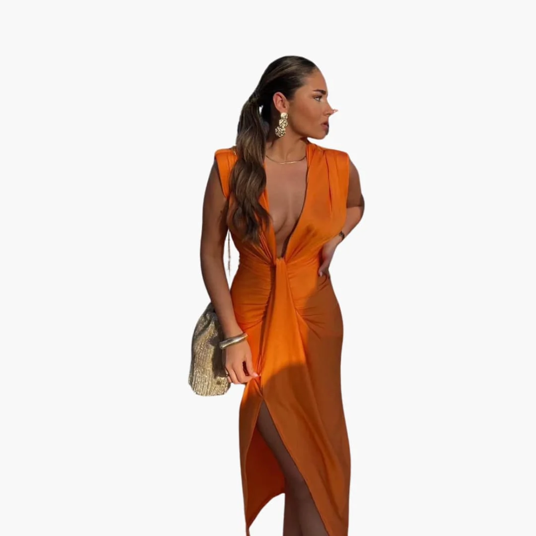 Elegantes Plisseekleid - Damen Maxikleid für festliche Anlässe - Image 5