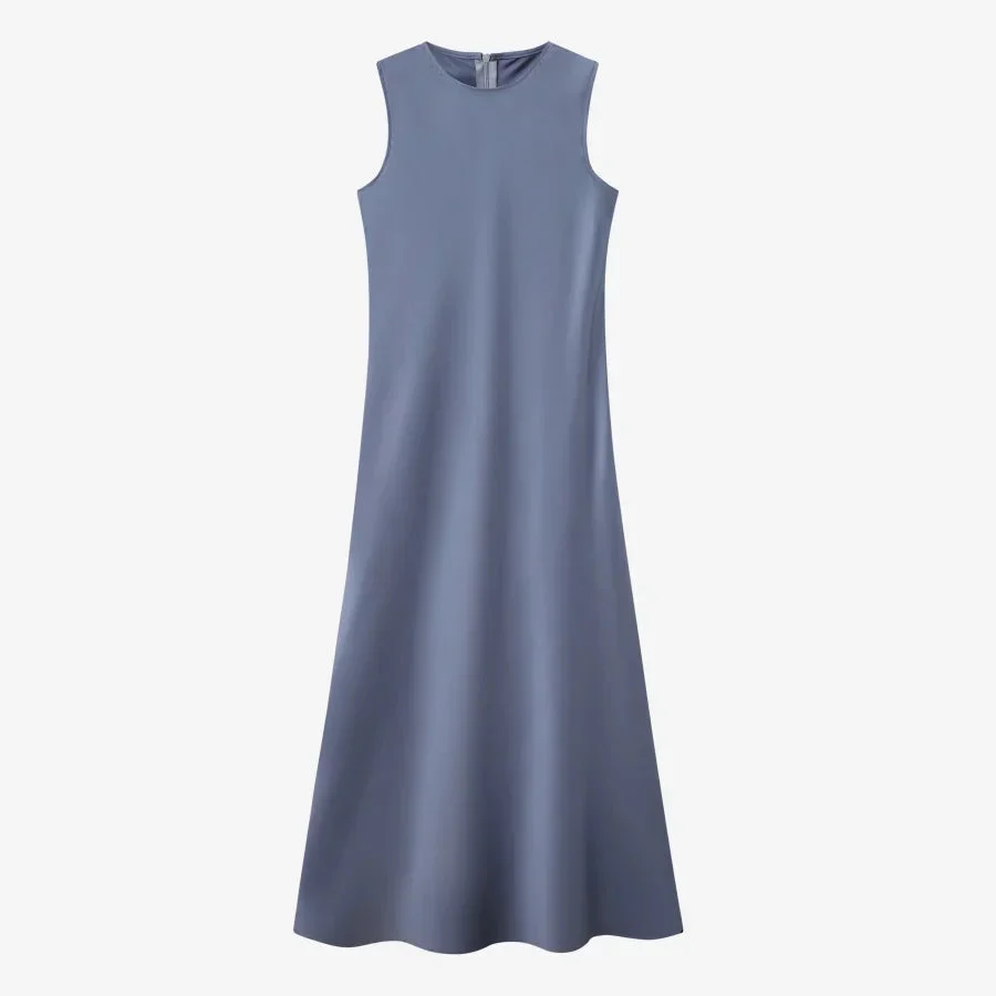 Elegantes Satinkleid - Stricktop-Kombinationsset - Image 10
