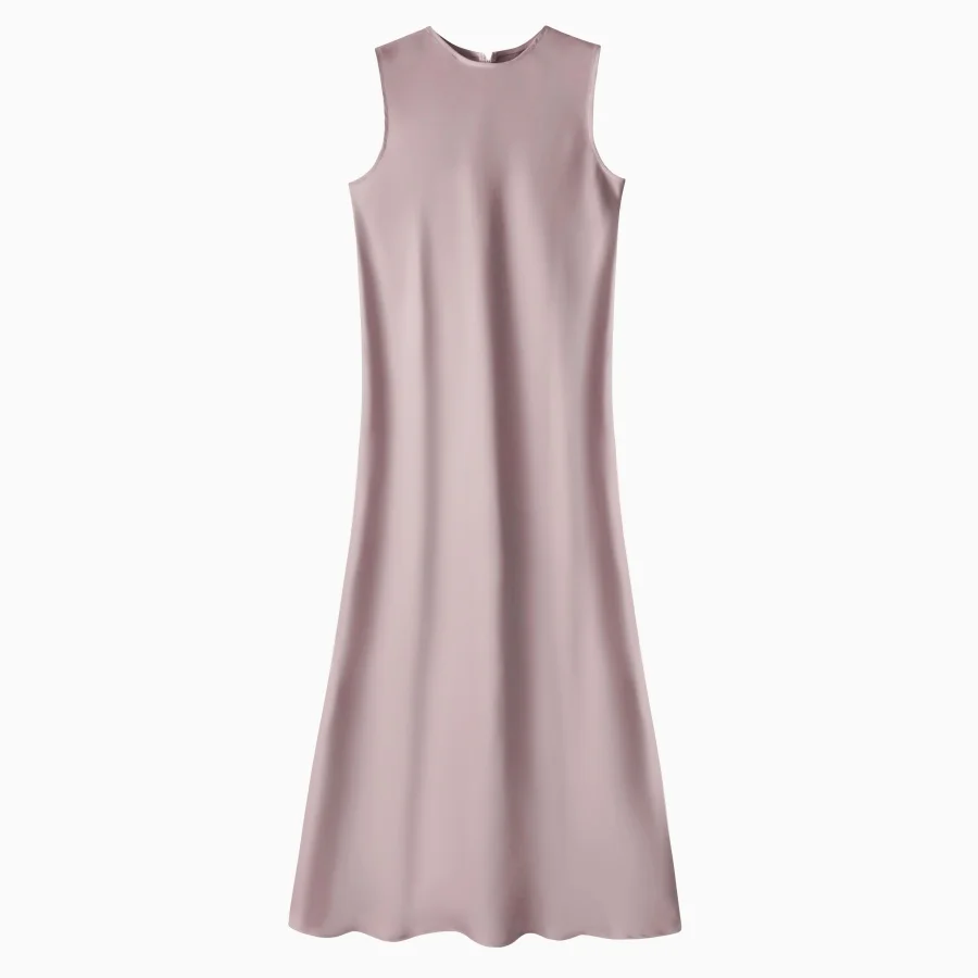 Elegantes Satinkleid - Stricktop-Kombinationsset - Image 13
