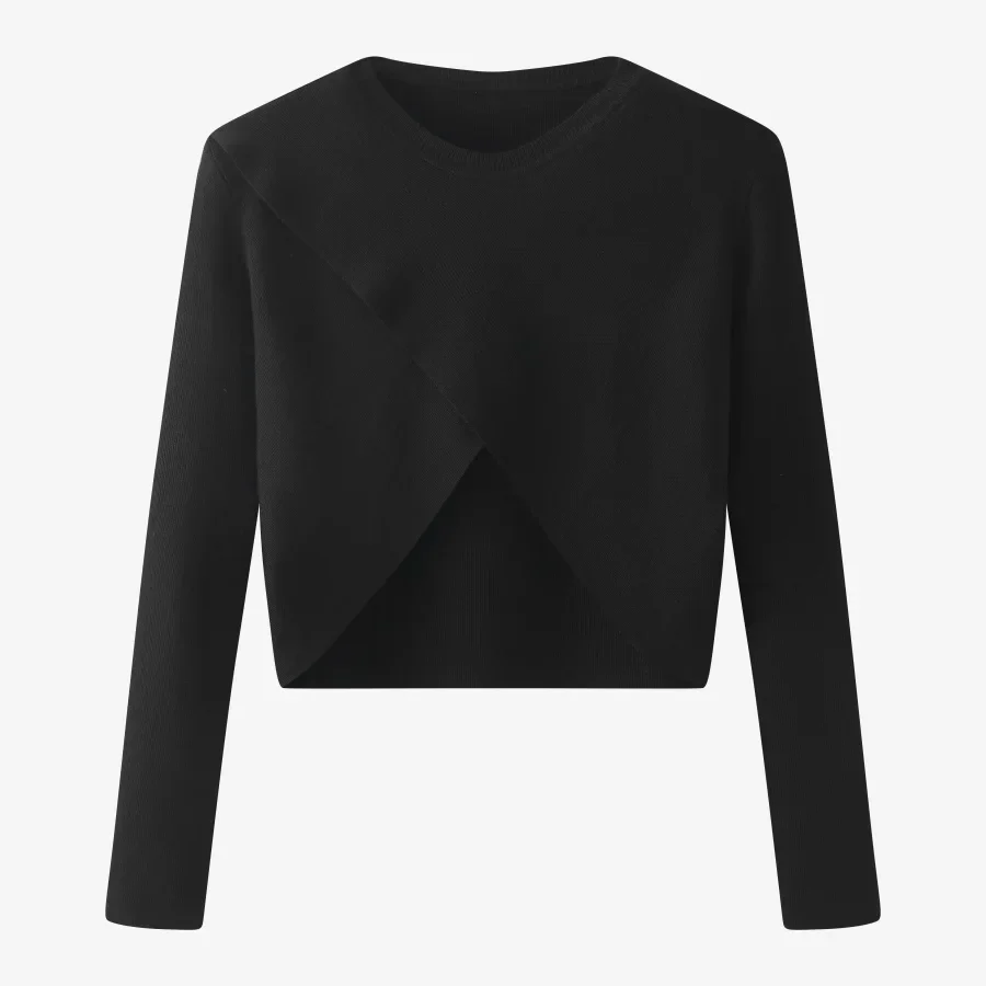 Elegantes Satinkleid - Stricktop-Kombinationsset - Image 5