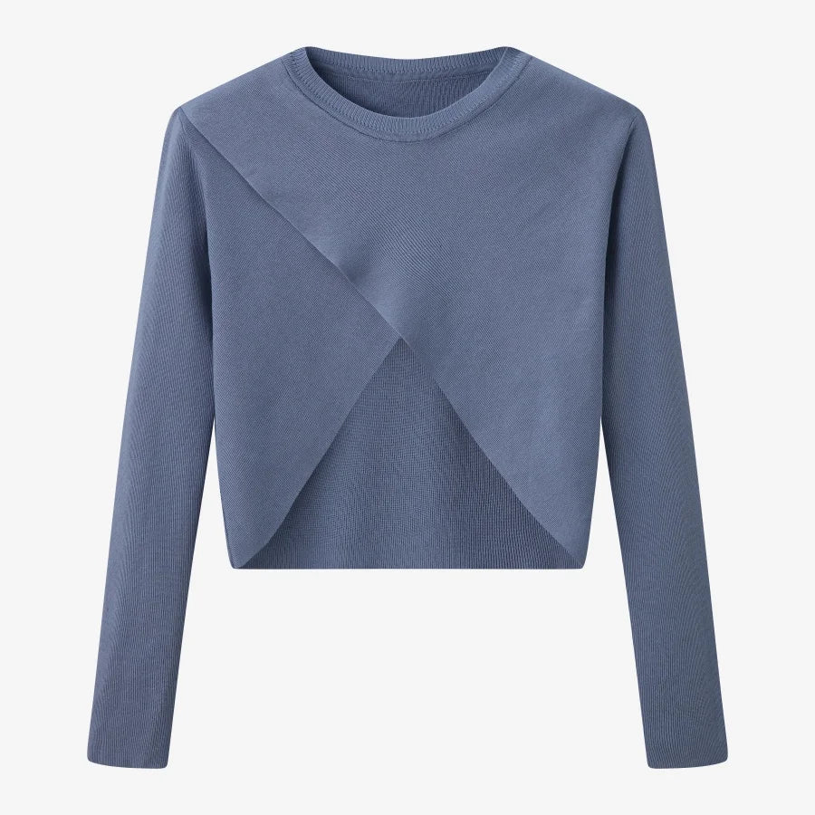 Elegantes Satinkleid - Stricktop-Kombinationsset - Image 7
