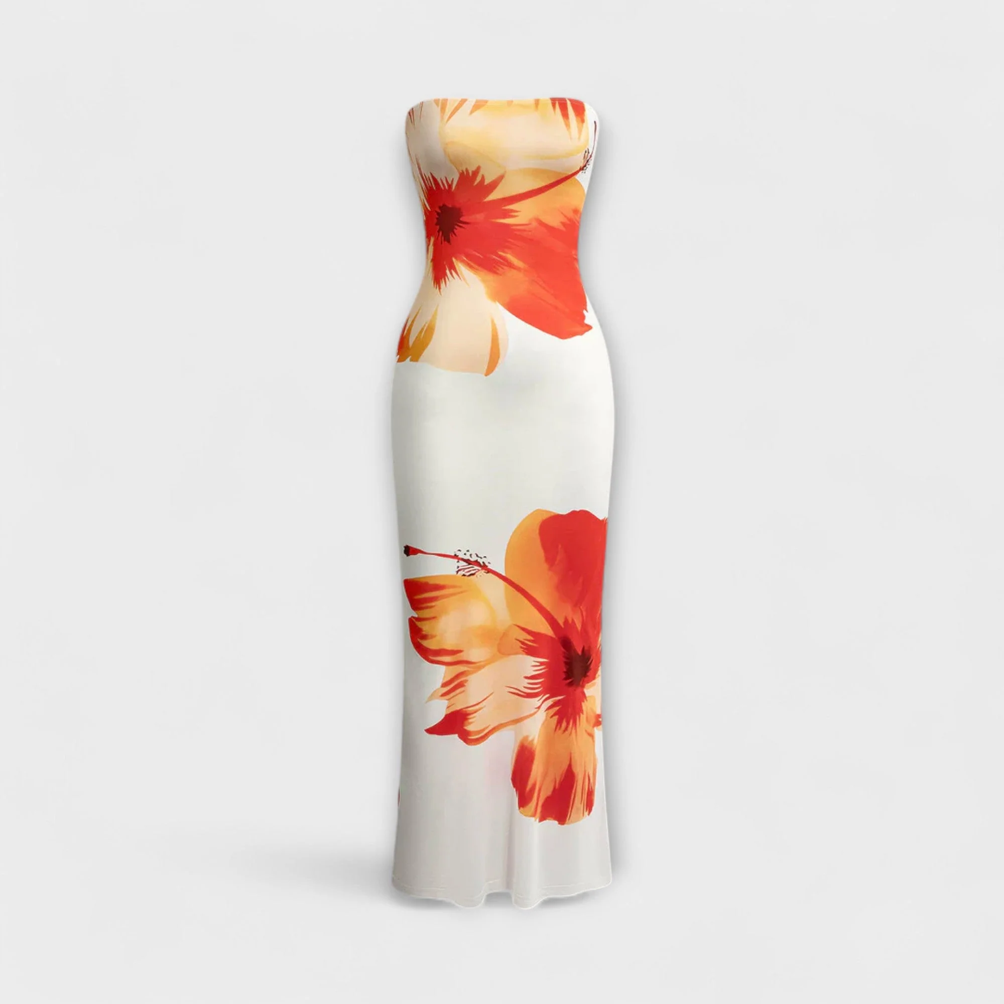 Elegantes schulterfreies ärmelloses Maxikleid - Image 3
