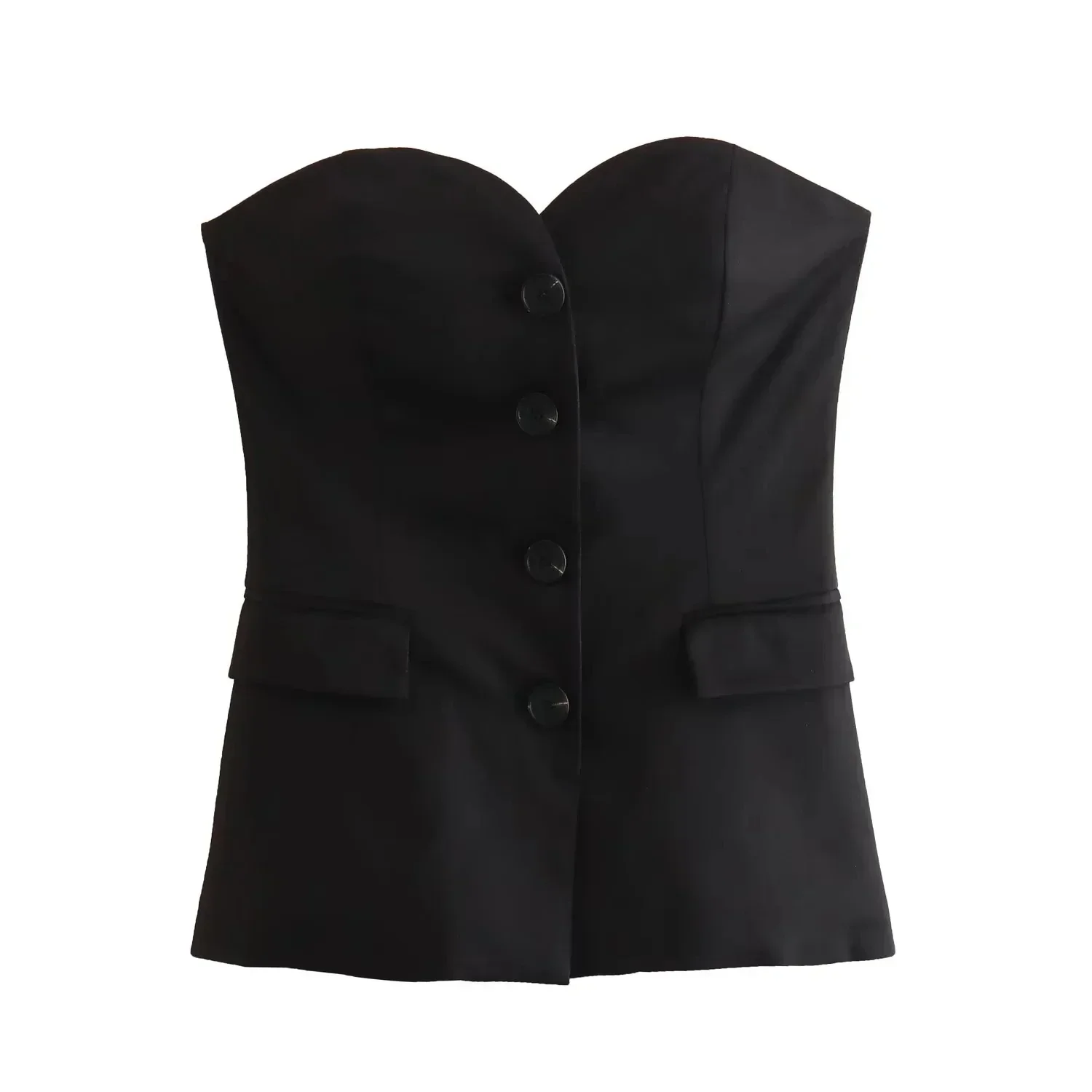 Elegantes Schulterfreies Damen Hosenanzug Set Vintage - Image 15