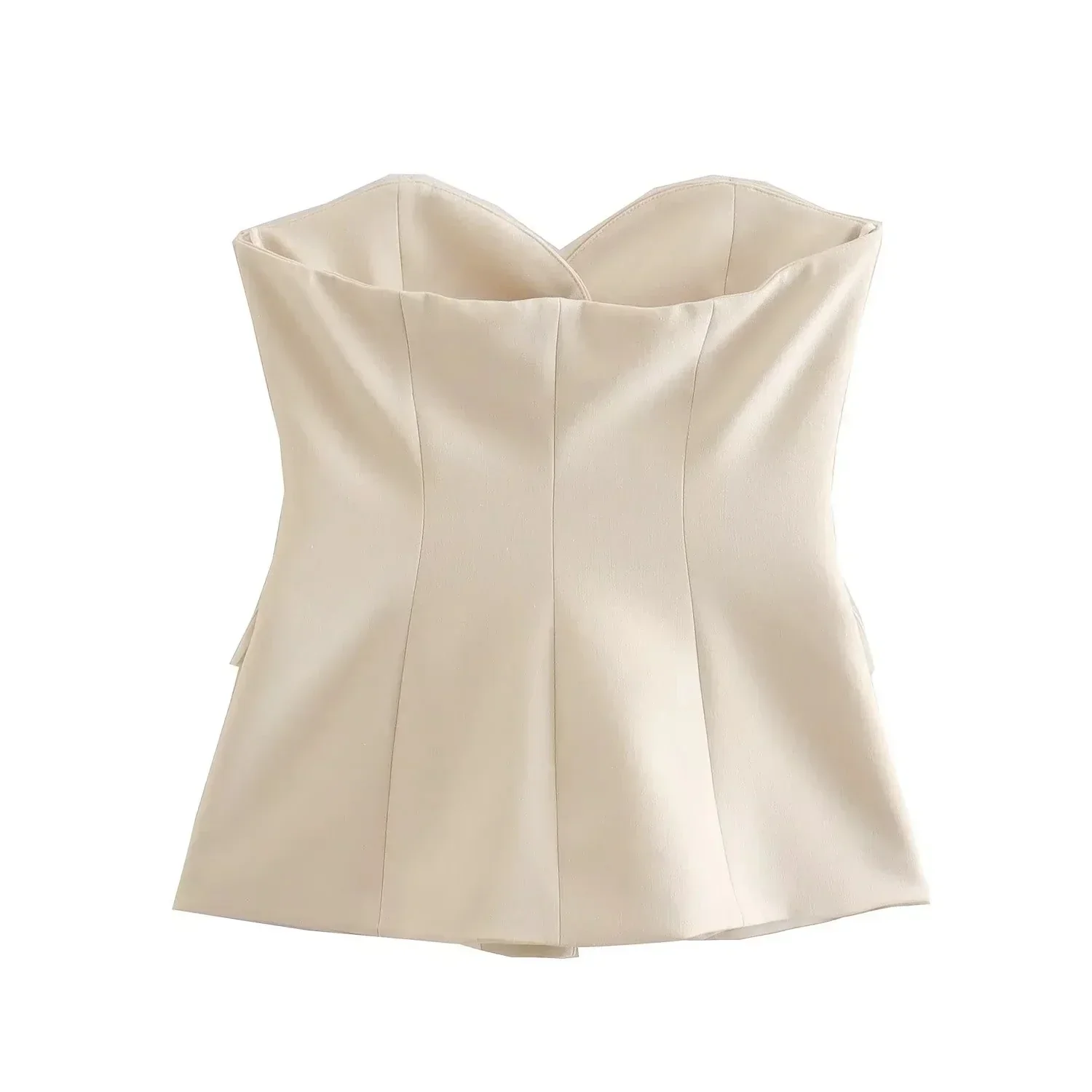 Elegantes Schulterfreies Damen Hosenanzug Set Vintage - Image 9