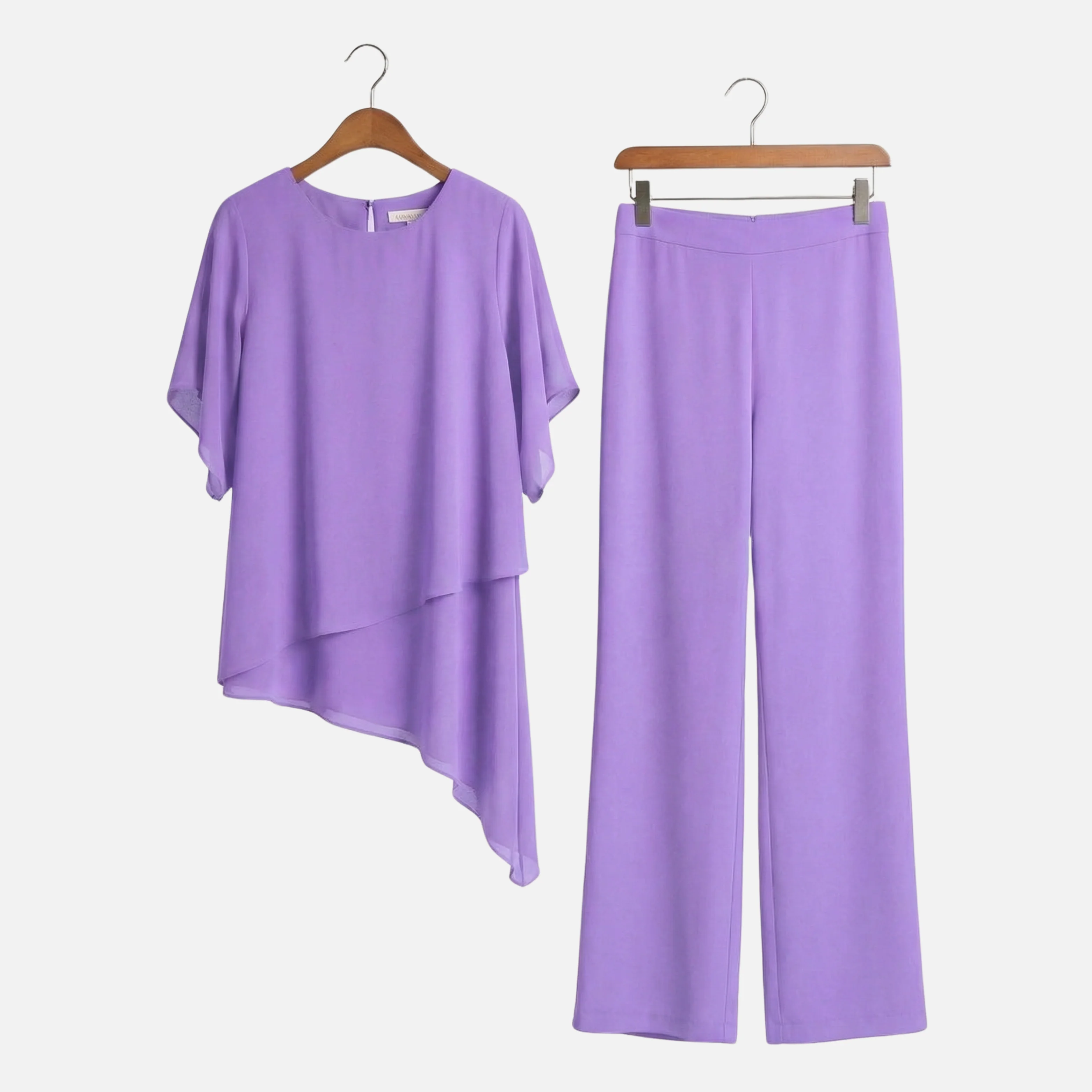 Dörte | Damen Elegantes Set Drapierte Palazzo-Hose Oberteil – Palazzo Set Elegant - Image 11