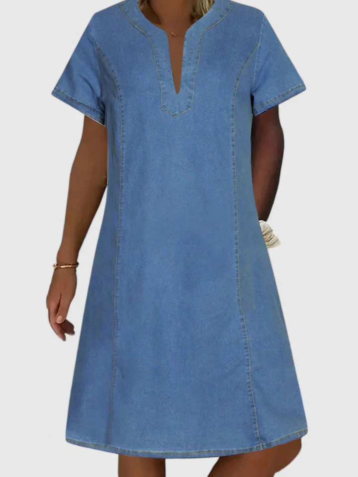Elegantes Sommerkleid für Frauen | A-Linien-Silhouette mit V-Ausschnitt - Image 2