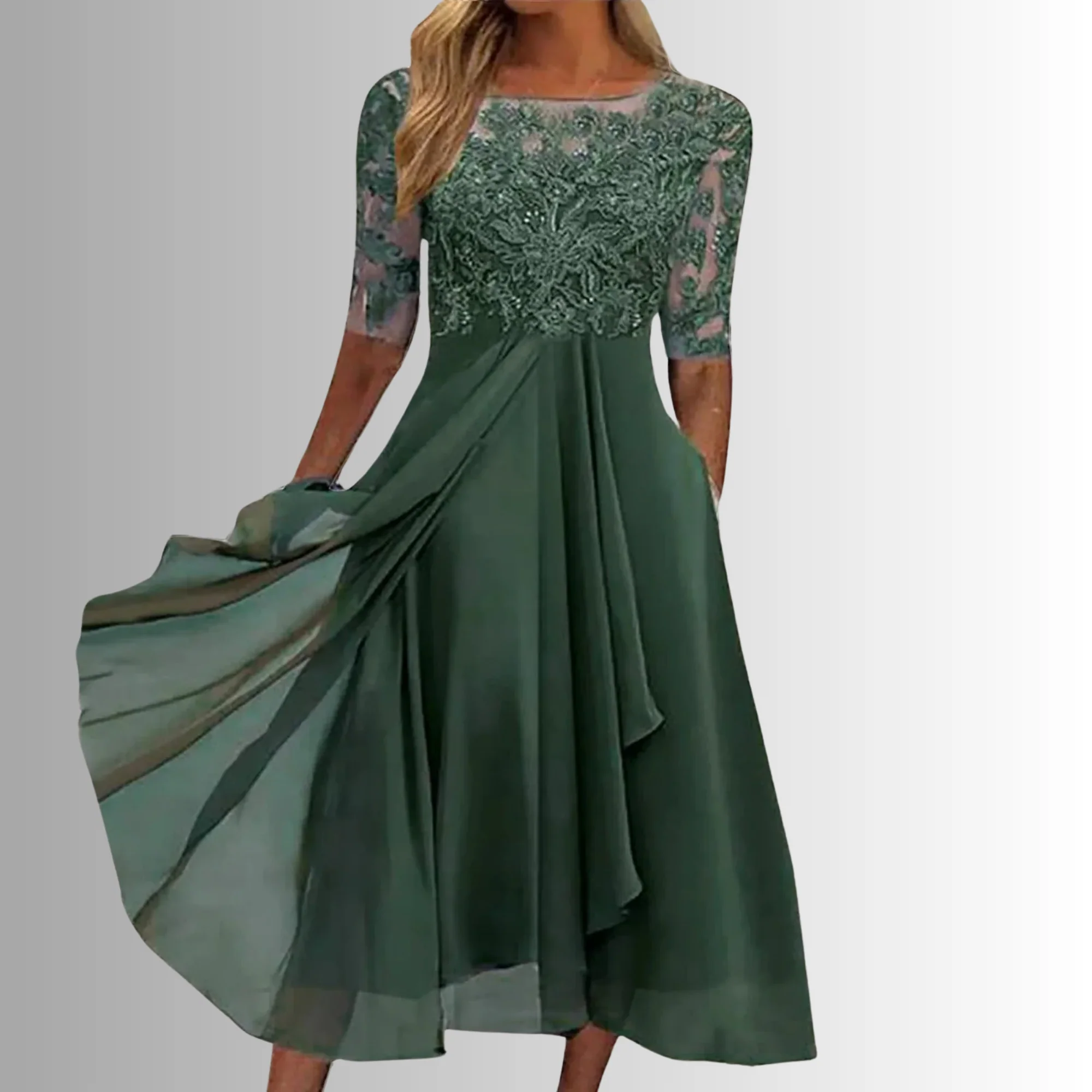 Elegantes Spitzenkleid Damen – Festliche Kleider für Hochzeitsgast und Besondere Anlässe - Image 5