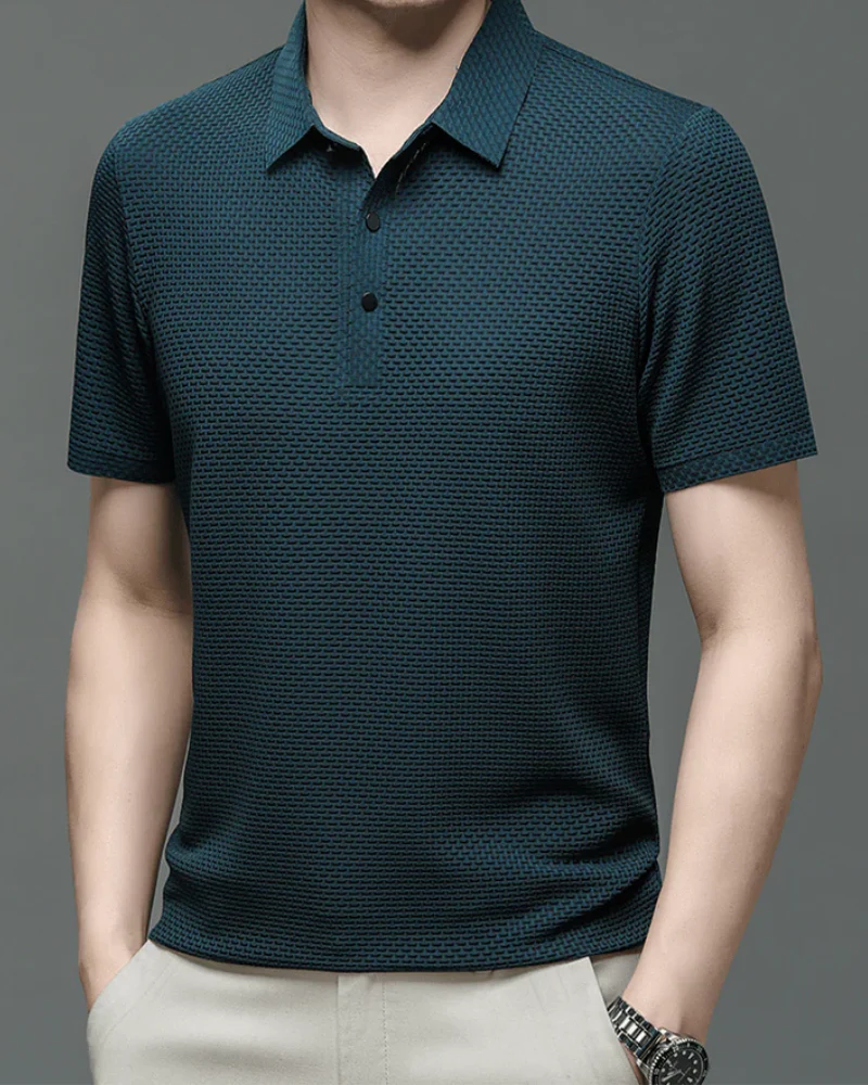 Elegantes strukturiertes Poloshirt für Herren | Kurzarm - Image 10