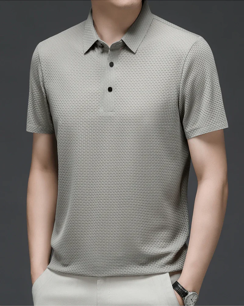 Elegantes strukturiertes Poloshirt für Herren | Kurzarm - Image 12