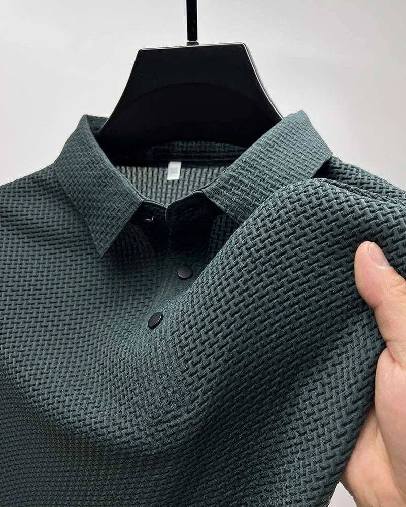 Elegantes strukturiertes Poloshirt für Herren | Kurzarm - Image 4