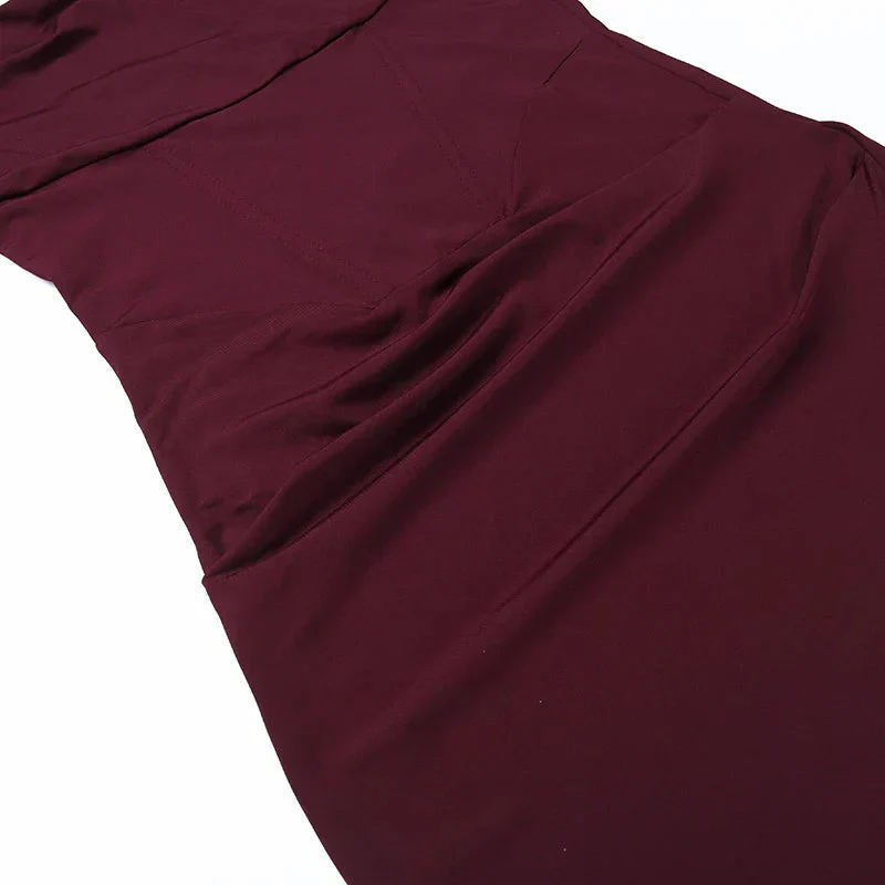 Elegantes tailliertes langes Damenkleid mit dünnen Trägern - Image 5