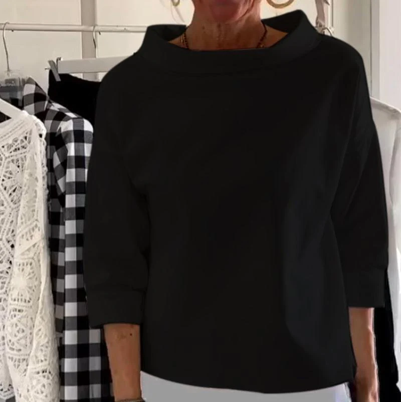 Elegantes Top mit hohem Kragen für Damen - Image 2