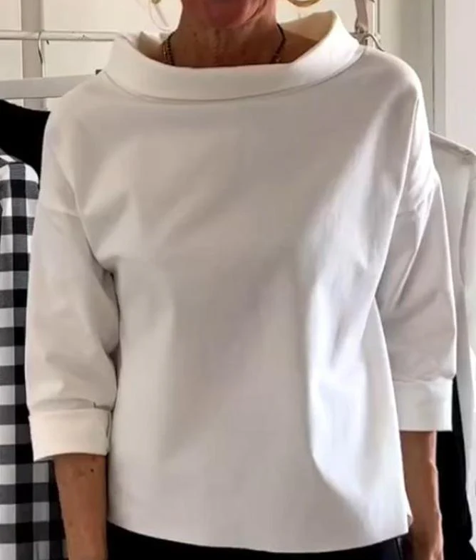 Elegantes Top mit hohem Kragen für Damen - Image 3