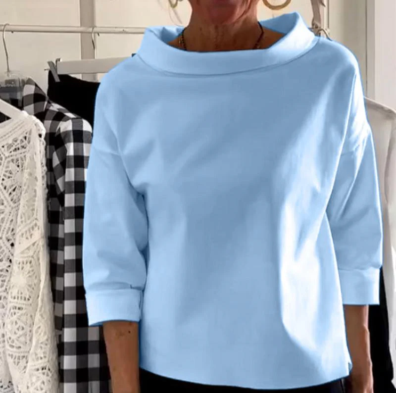 Elegantes Top mit hohem Kragen für Damen - Image 4