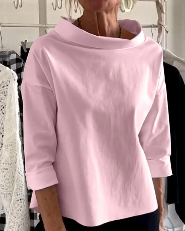 Elegantes Top mit hohem Kragen für Damen - Image 5
