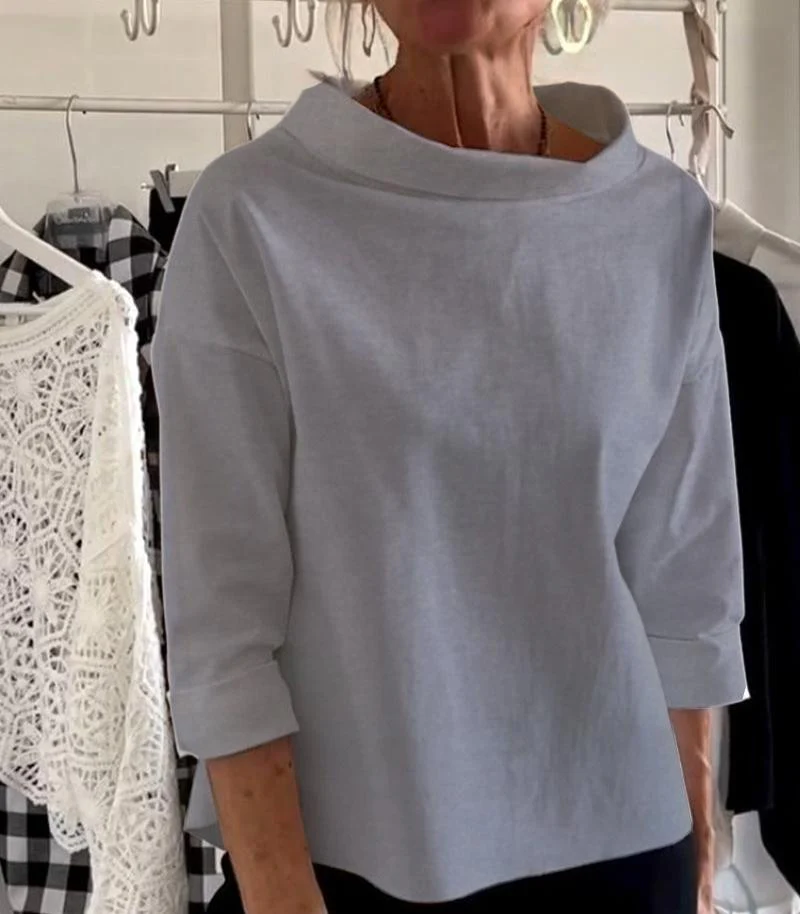 Elegantes Top mit hohem Kragen für Damen - Image 6