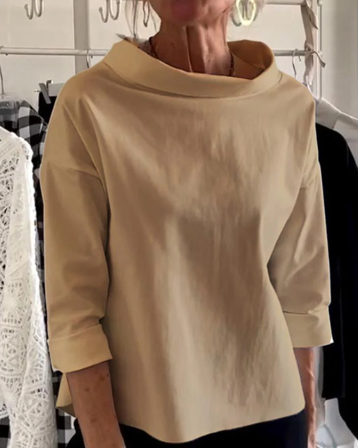 Elegantes Top mit hohem Kragen für Damen - Image 7