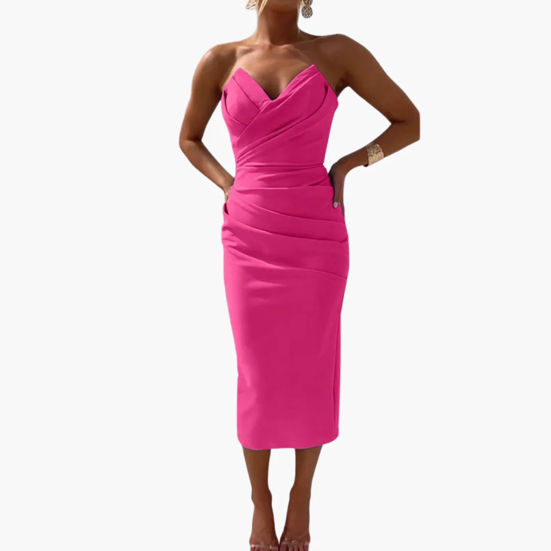 Elegantes trägerloses Kleid für Frauen - figurbetont und stilvoll - Image 6