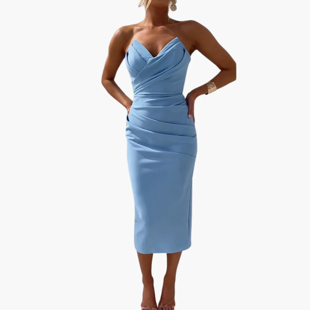 Elegantes trägerloses Kleid für Frauen - figurbetont und stilvoll - Image 7