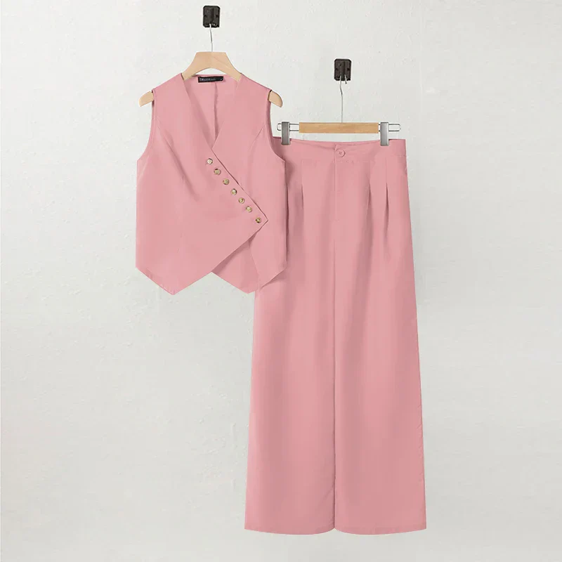 Elegantes Vintage Damen Zweiteiler Set mit weitem Bein - Image 11
