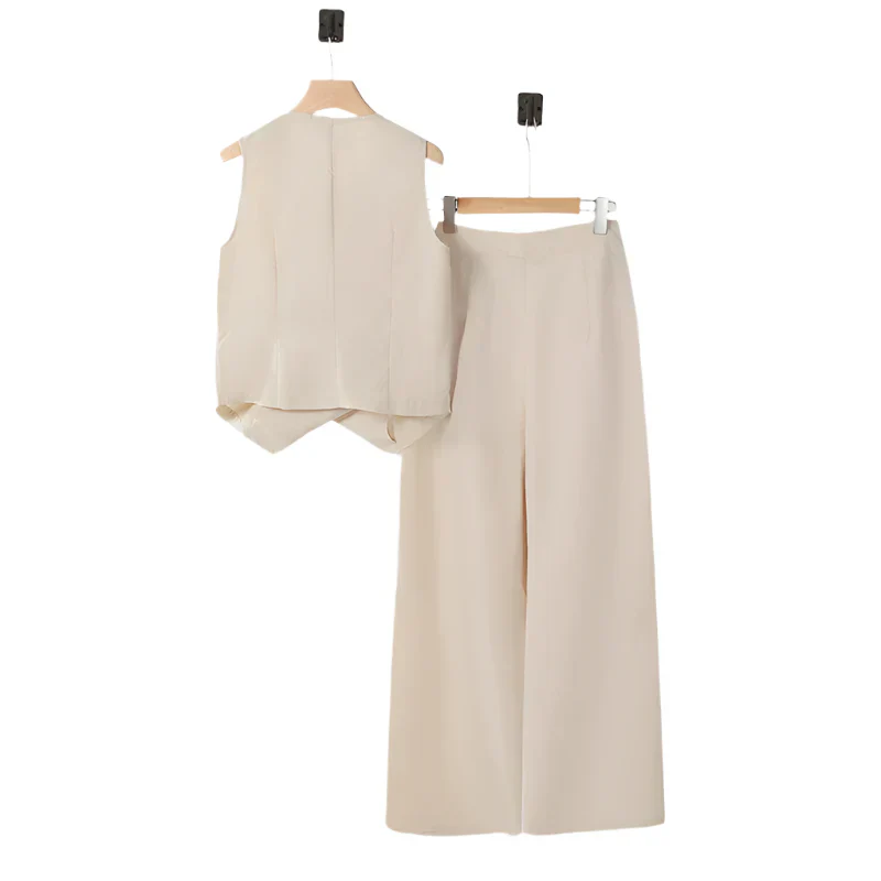 Elegantes Vintage Damen Zweiteiler Set mit weitem Bein - Image 2