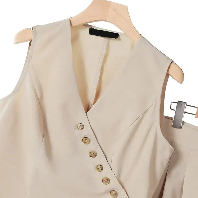 Elegantes Vintage Damen Zweiteiler Set mit weitem Bein - Image 3
