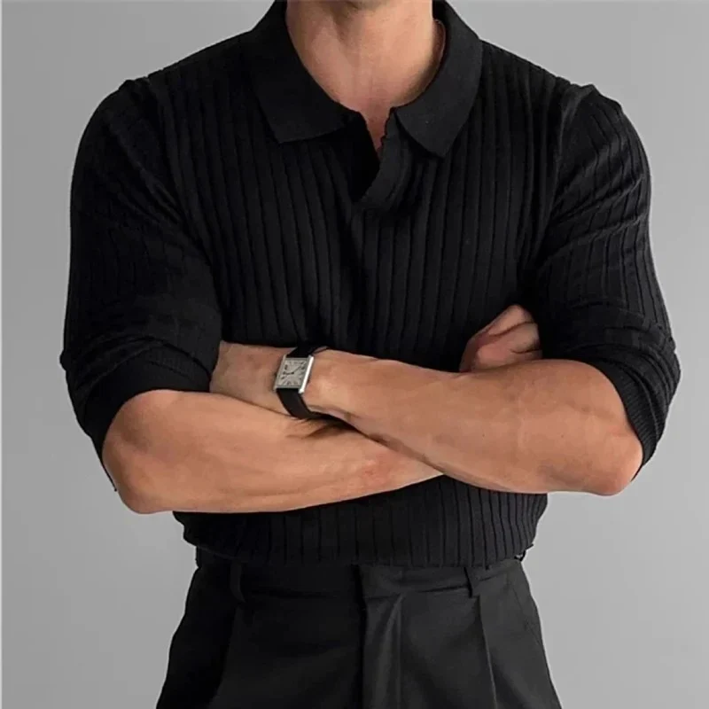 Elegantes Vintage-Polo für Männer | Langarm - Image 4