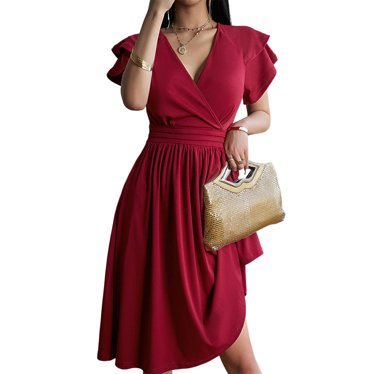 Eleganza™ – Damen Midikleid mit V-Ausschnitt für Elegante Anlässe - Image 8